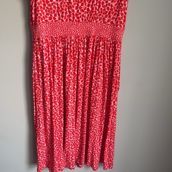 Boden Thea Sleeveless Midi Dress Poppy Red, Botanic Sprig - Picture 10 of 13